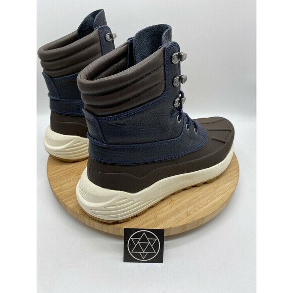Sperry Boot Mens 9.5 Brown Blue Hiking Duck Hunting Waterproof Shoes STS23014 - Picture 4 of 12
